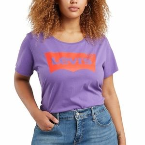 (NWT) Levi's Women's Graphic Logo T-Shirt, Plus Size 2X in Purple